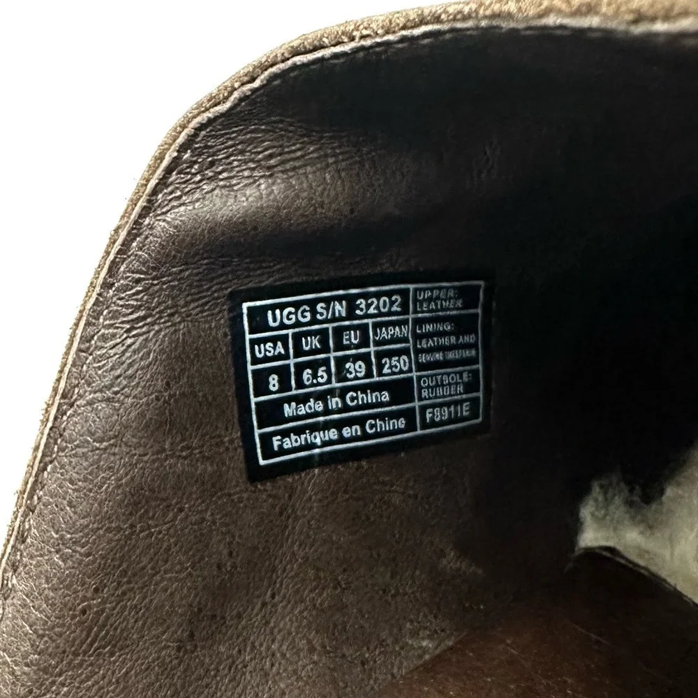 Ugg | Vivica Brown Woven Leather Wooden Clog Size US 8 - Picture 12 of 13